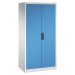 C+P Dílenská skříň s otočnými dveřmi, v x š x h 1950 x 930 x 600 mm, světlá šedá / světlá modrá