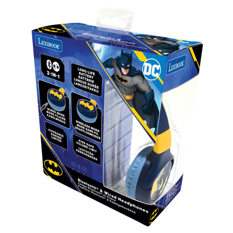 Lexibook 2v1 bluetooth skládací sluchátka Batman s limitem hlasitosti - Lexibook