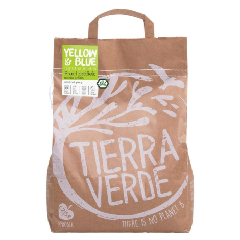 Tierra Verde Prací prášek na bílé prádlo a látkové pleny, papírový pytel 5 kg