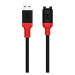 Tactical Recce 3:20 kabel pro Garmin USB-A Black/Red