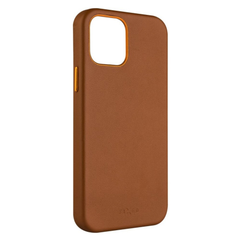 FIXED MagLeather kožený kryt s MagSafe Apple iPhone 12/12 Pro hnědý