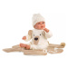 Llorens 63645 NEW BORN - realistická panenka miminko se zvuky a měkkým látkovým tělem - 36 cm