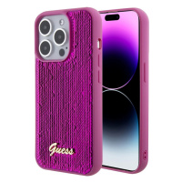 Pouzdro Guess Sequin Script Logo zadní kryt Apple iPhone 15 Magenta