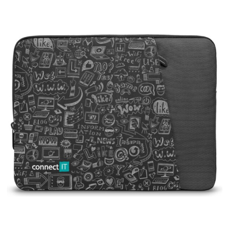 CONNECT IT Doodle pouzdro pro notebook 13.3" černé CFF-7013-DD Vícebarevná