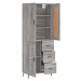 vidaXL Skříň highboard šedá sonoma 69,5 x 34 x 180 cm kompozitní dřevo