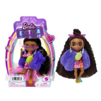Barbie Extra Mini varianta 2 snědá pleť, fialový kabátek