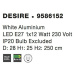 NOVA LUCE závěsné svítidlo DESIRE bílý hliník E27 1x12W 230V IP20 bez žárovky 9586152