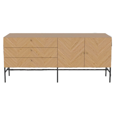 Výprodej Bolia designové komody Luxe Sideboard - dub přírodní, mosazné úchytky