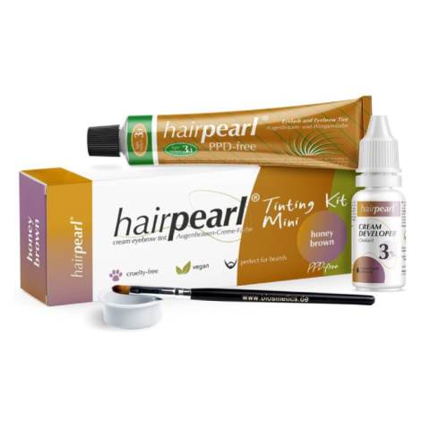 SET: HairPearl Cosmetics Tinting Kit Mini PPD Free - set pro barevné obočí, řas nebo brady 3.1 -