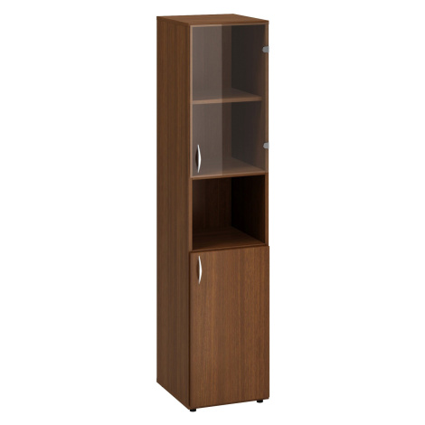 Interiér Říčany - Skříň kancelářská ALFA 500 400x470x1780 - 2M/1M/2M skleněné dveře pravé