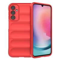 Pouzdro Magic Shield pro Samsung Galaxy A24 4G flexibilní pancéřované pouzdro červené barvy