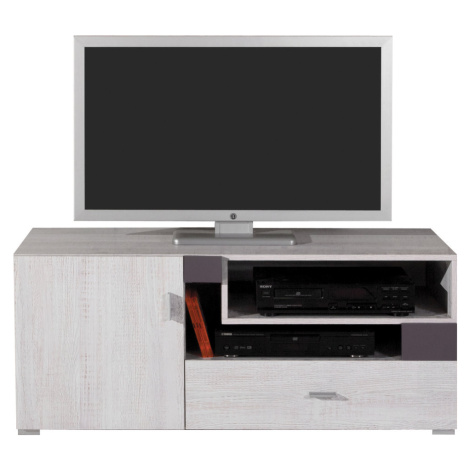 TV stolek Next  NX12 Barva korpusu: Borovice bílá/tmavě fialová Meblar