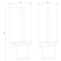 OMNIRES MODERN PROJECT WC štětka měď /CP/ MP60620CP