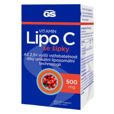 GS Vitamin Lipo C 500mg se šípky 100 kapslí Green Swan