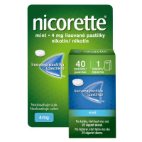 Nicorette Mint 4 mg lisované pastilky 40ks