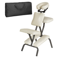 tectake 401183 masážní židle ze syntetické kůže - béžová - béžová