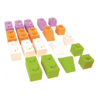 Bigjigs Toys dřevěné Spojkostky - Basic set