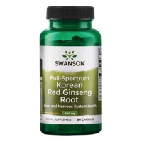 Swanson Full Spectrum Korean Red Ginseng Root (korejský ženšen) 400 mg, 90 kapslí