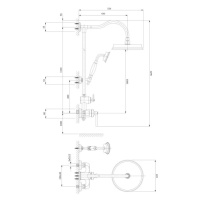 OMNIRES ARMANCE sprchový sloup chrom /CR/ AM5244CR