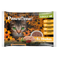 Pawsome Adult Cat 4 x 85 g - kuřecí