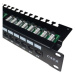 Datacom Patch panel 19" UTP 24 port CAT6 LSA 1U BK (3x8p)hor.zářez