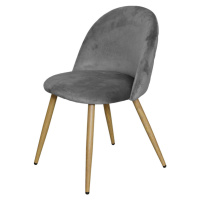 Idea Jídelní židle LAMBDA šedý samet