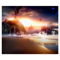 Ilustrace Sun rising over dramatic landscape, Colin Anderson Productions pty ltd, (40 x 35 cm)