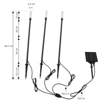 Lindby Lindby LED solární světlo Balian, sada 3 kusů, 3000K