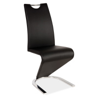 Jídelní čalouněná židle SAVINO, černá/chrom