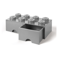 Lego® úložný box 250x502x181 se šuplíky šedý