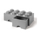 Lego® úložný box 250x502x181 se šuplíky šedý