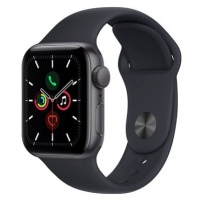 Apple Watch SE 40mm Vesmírně šedý hliník s temně inkoustovým sportovním řemínkem