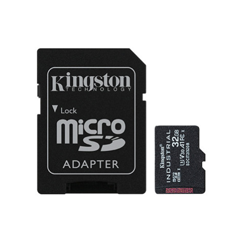 32GB microSDHC Kingston Industrial C10 A1 pSLC s adaptérem