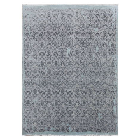 Diamond Carpets koberce Ručně vázaný kusový koberec Diamond DC-M 5 Light grey/aqua - 245x305 cm