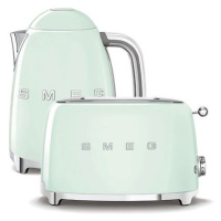 SMEG 50's Retro Style Konvice 1,7l pastelově zelená + topinkovač 2x2 pastelově zelený 950W