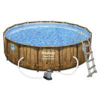 Bazén BESTWAY Power Steel Wood Swim Vista 4,88 x 1,22 m - 56725