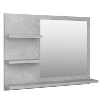 Shumee Koupelnové zrcadlo betonově šedé 60 × 10,5 × 45 cm dřevotříska