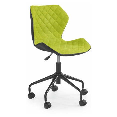 Dětská židle DENEB, černá/zelená Halmar