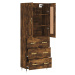 vidaXL Skříň highboard kouřový dub 69,5 x 34 x 180 cm kompozitní dřevo