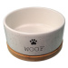 Miska DF keramická bílá WOOF s podtáckem 16x6,5cm, 850ml