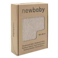 NEW BABY - Bambusová pletená deka 100x80 cm beige