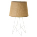 Bílá přírodní stolní lampa s textilním stínidlem (výška 38,5 cm) – Casa Selección