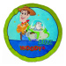 Ilanit plyšový polštář Wd Toy Story 3 kulatý 13894 modro-zelený