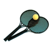 Soft tenis - černý (2rakety, míček)