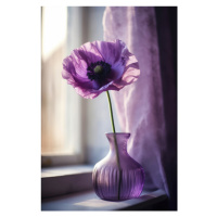 Fotografie Purple Poppy In Vase, Treechild, 26.7 × 40 cm