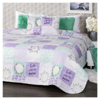4Home Přehoz na postel Lavender, 220 x 240 cm, 2 ks 40 x 40 cm