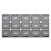 Oboustranný venkovní koberec, černý, 90x180 cm, BIDAR, 120928