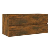 Shumee Umyvadlová skříňka - kouřový dub, 100 × 38,5 × 45 cm, kompozitní dřevo