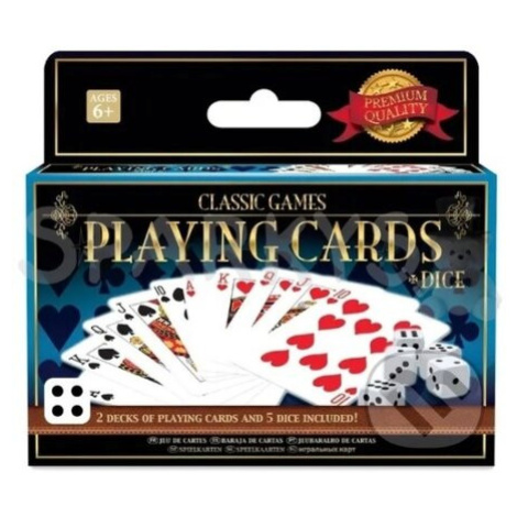 Klasické hry: 2 balíčky hracích karet a 5 kostek - hra z kategorie Klasické hry