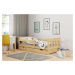 STA Dětská postel z masivu IRINA - 160x80 cm, Přírodní borovice